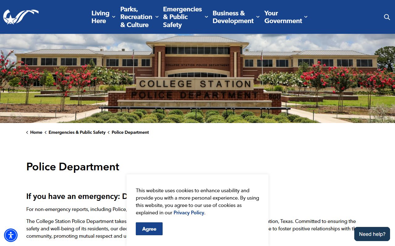 College Station jail roster police department website