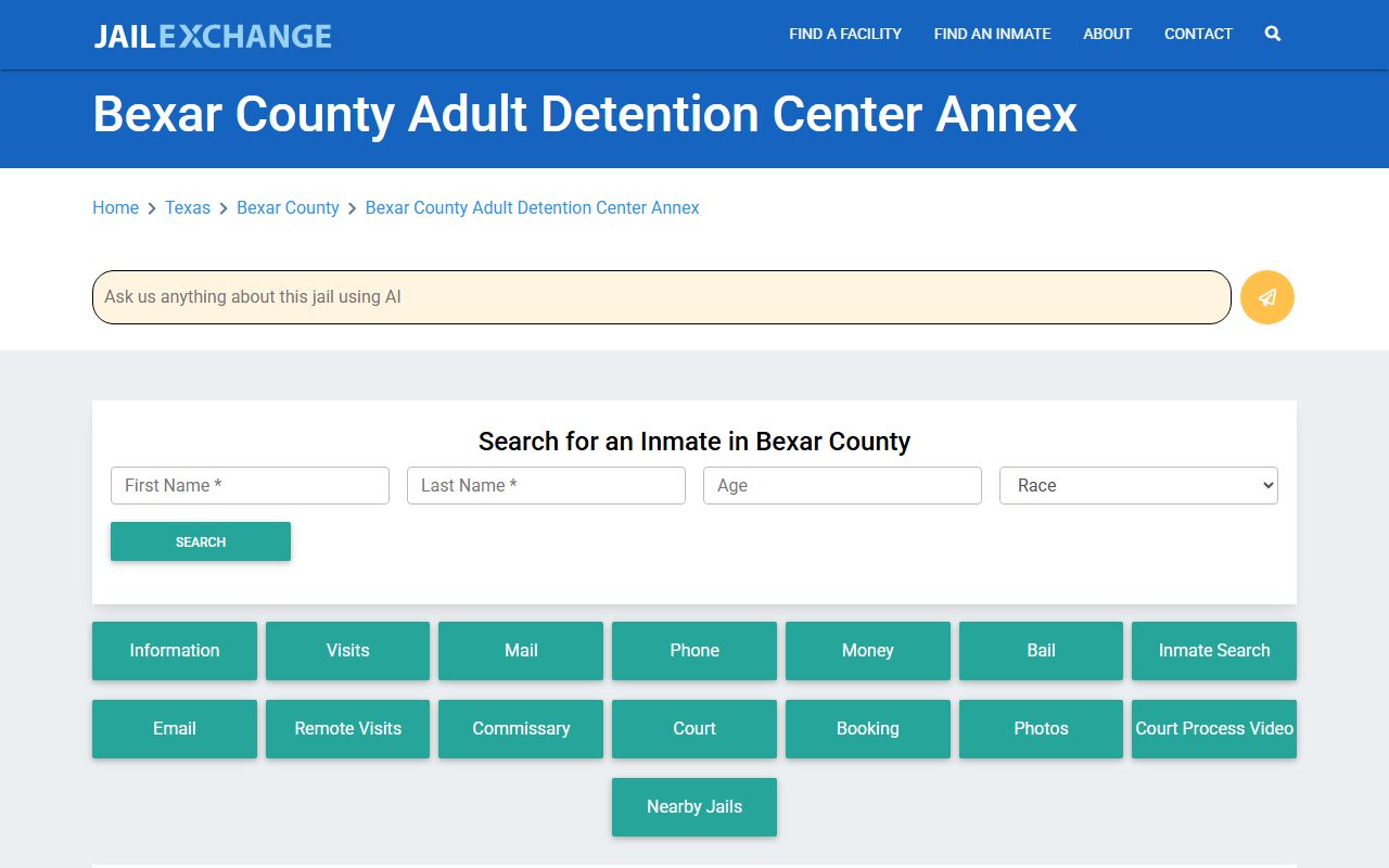 Bexar County Jail Roster Jail Exchange