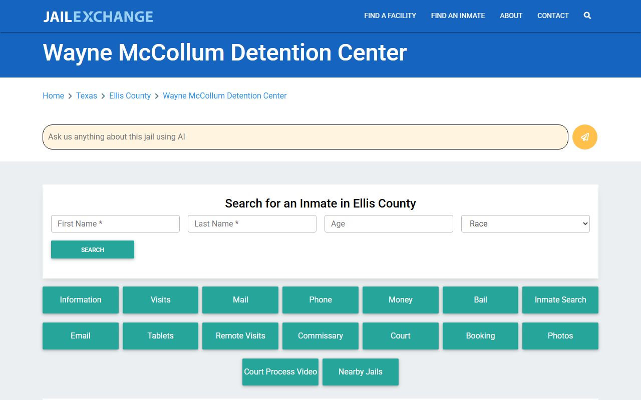 Ellis County Jail Roster Jail Exchange