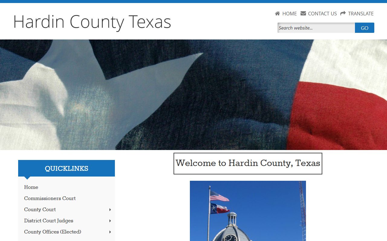 Hardin County Sheriff's Office jail roster website