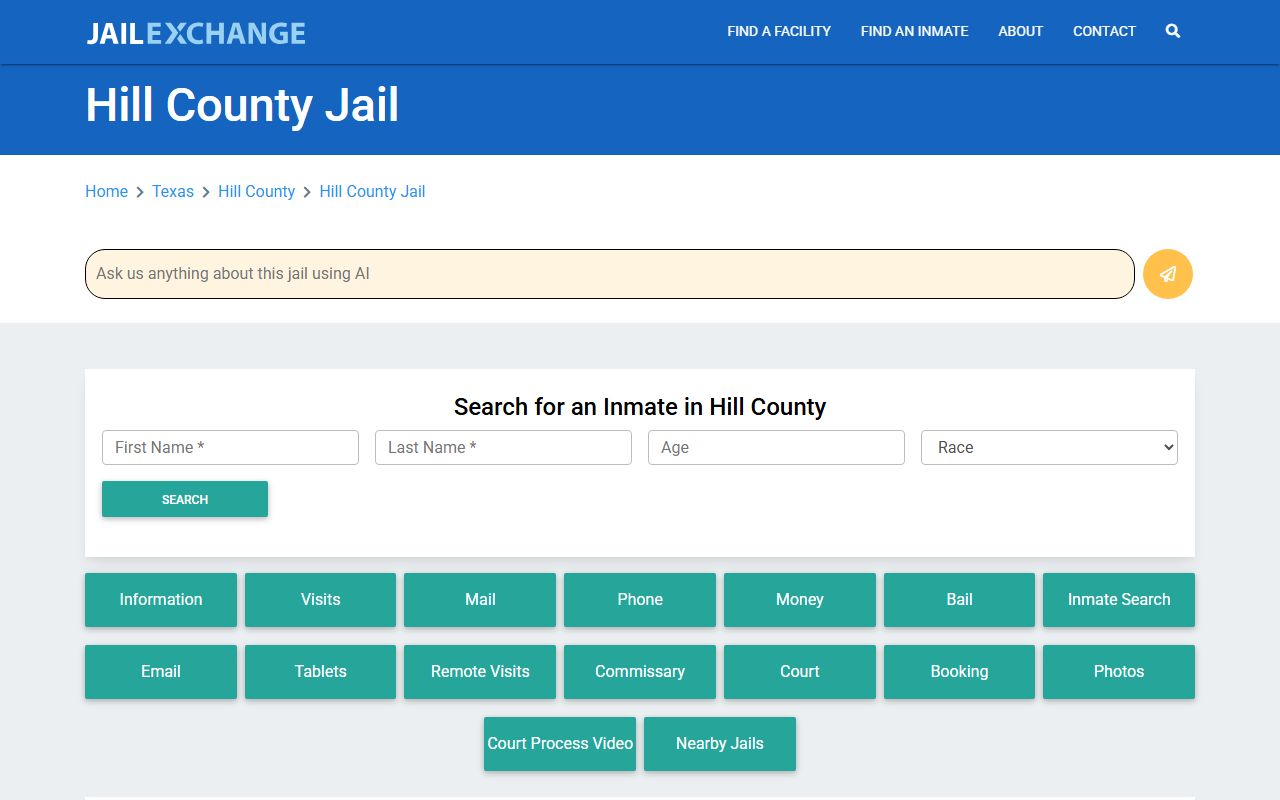 Hill County Jail Roster Jail Exchange