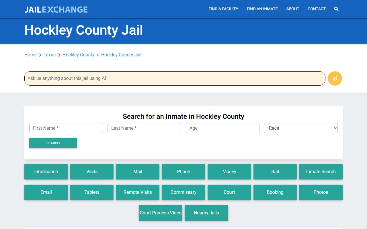 Hockley County Jail Roster Jail Exchange