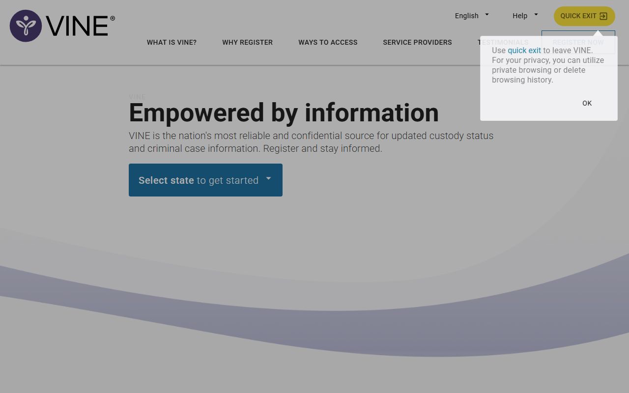 Real County VINE victim notification jail roster