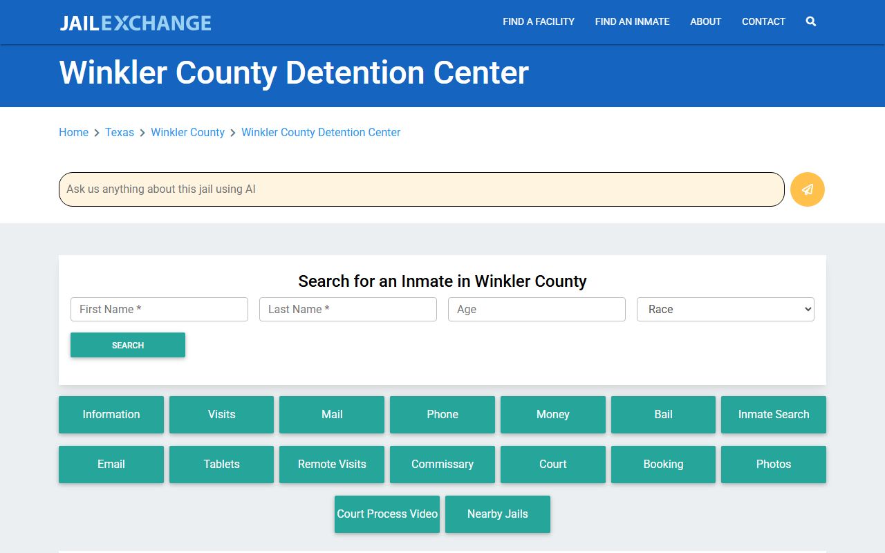 Winkler County Jail Roster Jail Exchange