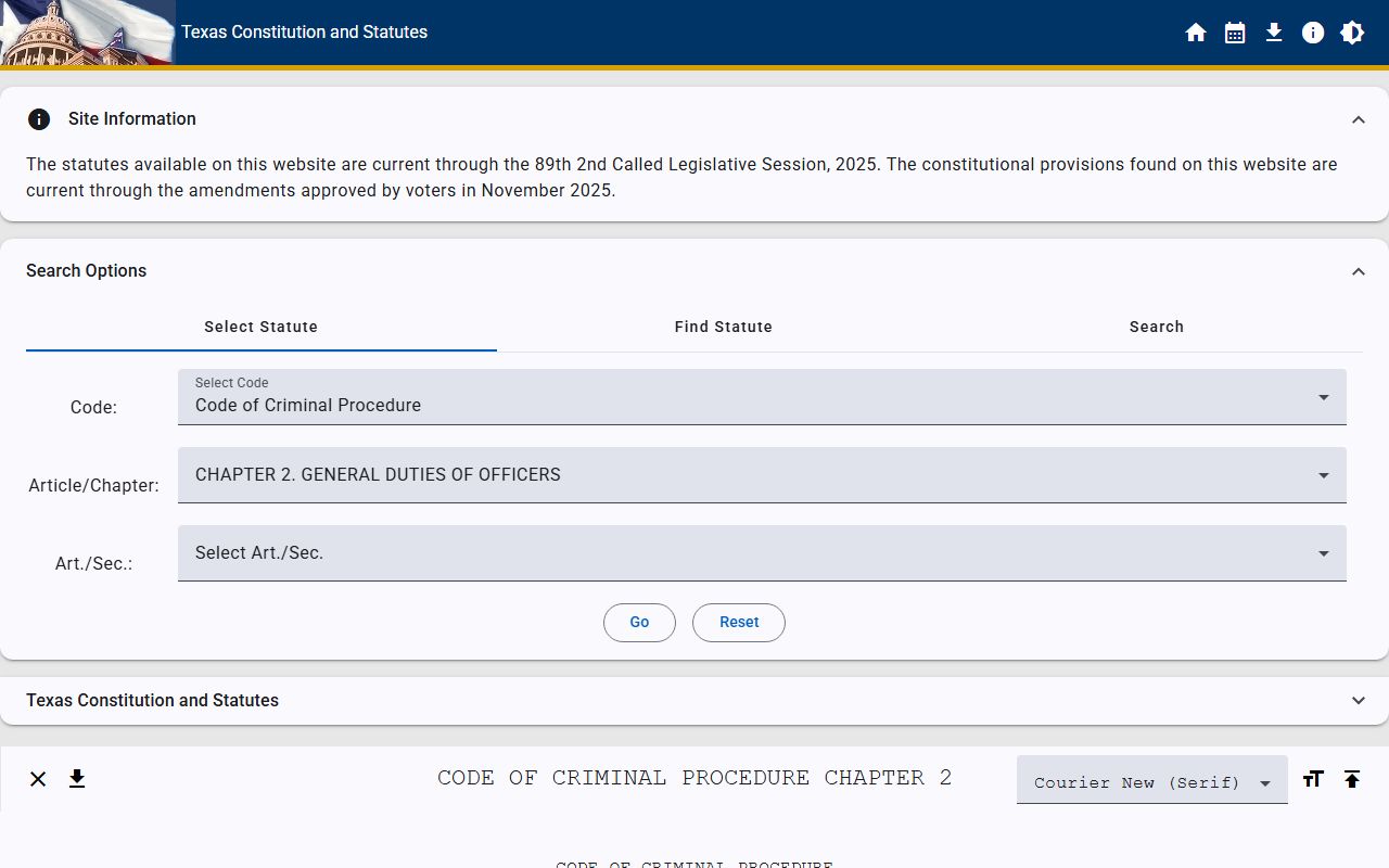 Texas Code of Criminal Procedure Jail Records